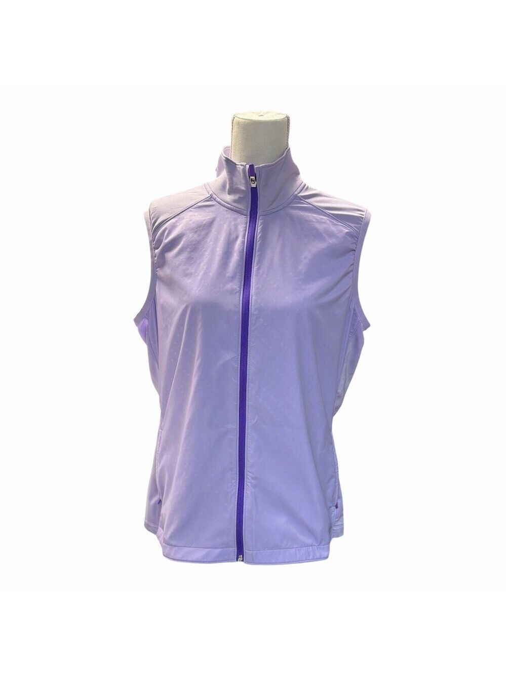 Nike Golf Vest Womens XL Lavender Purple Sleeveless Full Zip Dri-FIT